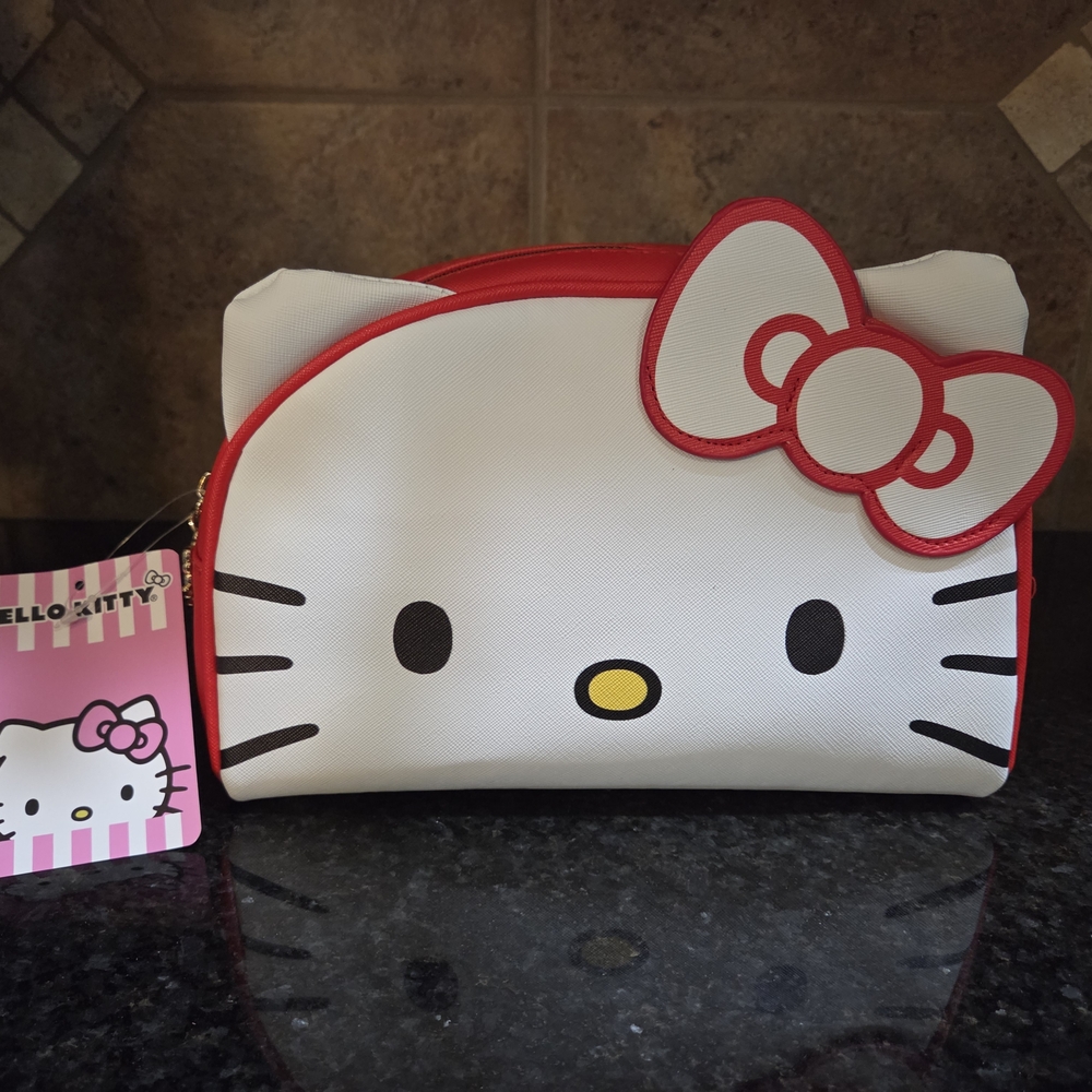 Hello Kitty White and Red Cosmetic Bag
